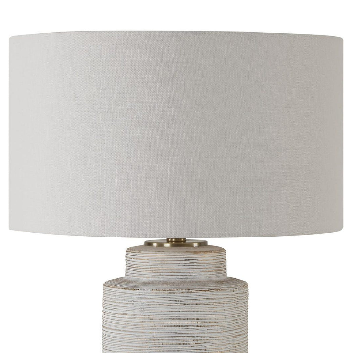 Ribbed White Ceramic Table Lamp | Oroa.com