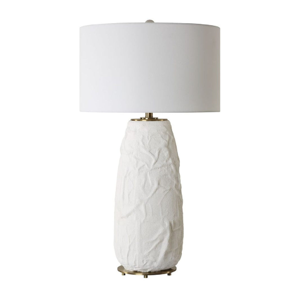 White Textured Ceramic Table Lamp | Oroa.com
