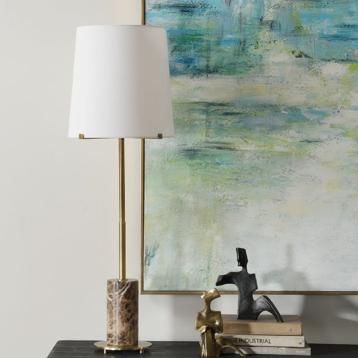 Brown Marble Buffet Lamp | Oroa.com