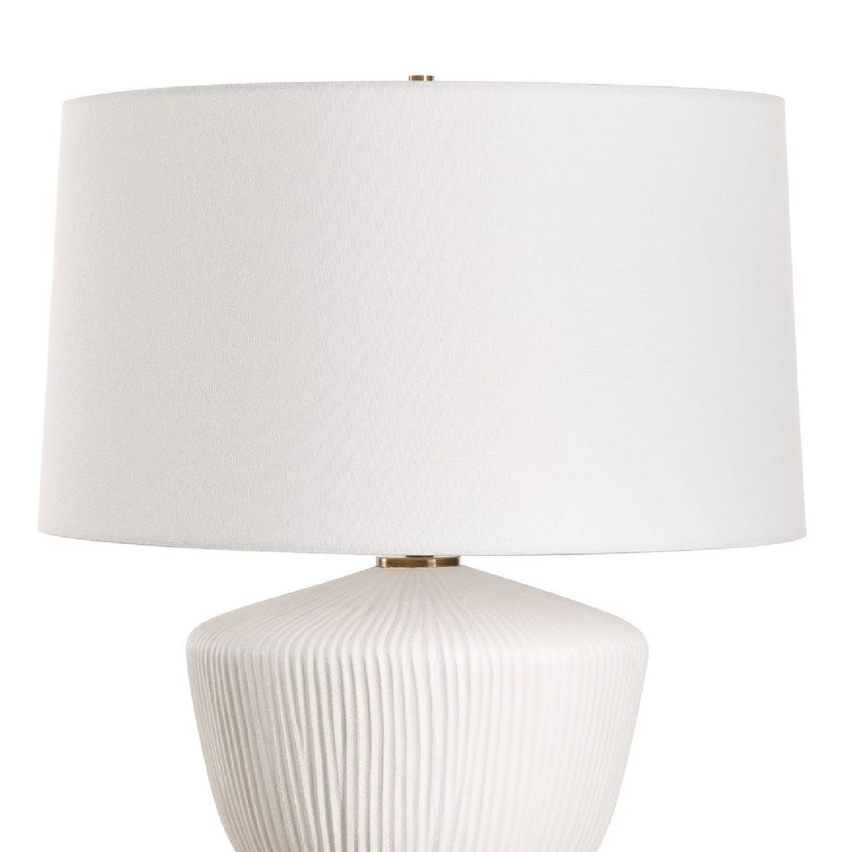 White Ribbed Ceramic Table Lamp | Oroa.com