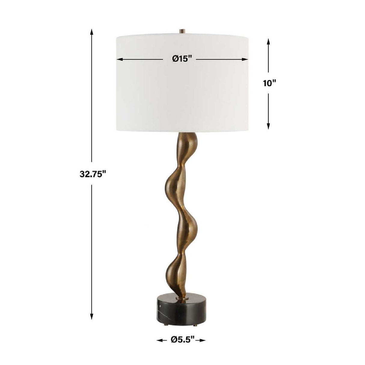 Organic-Curved Bronze Table Lamp | Oroa.com
