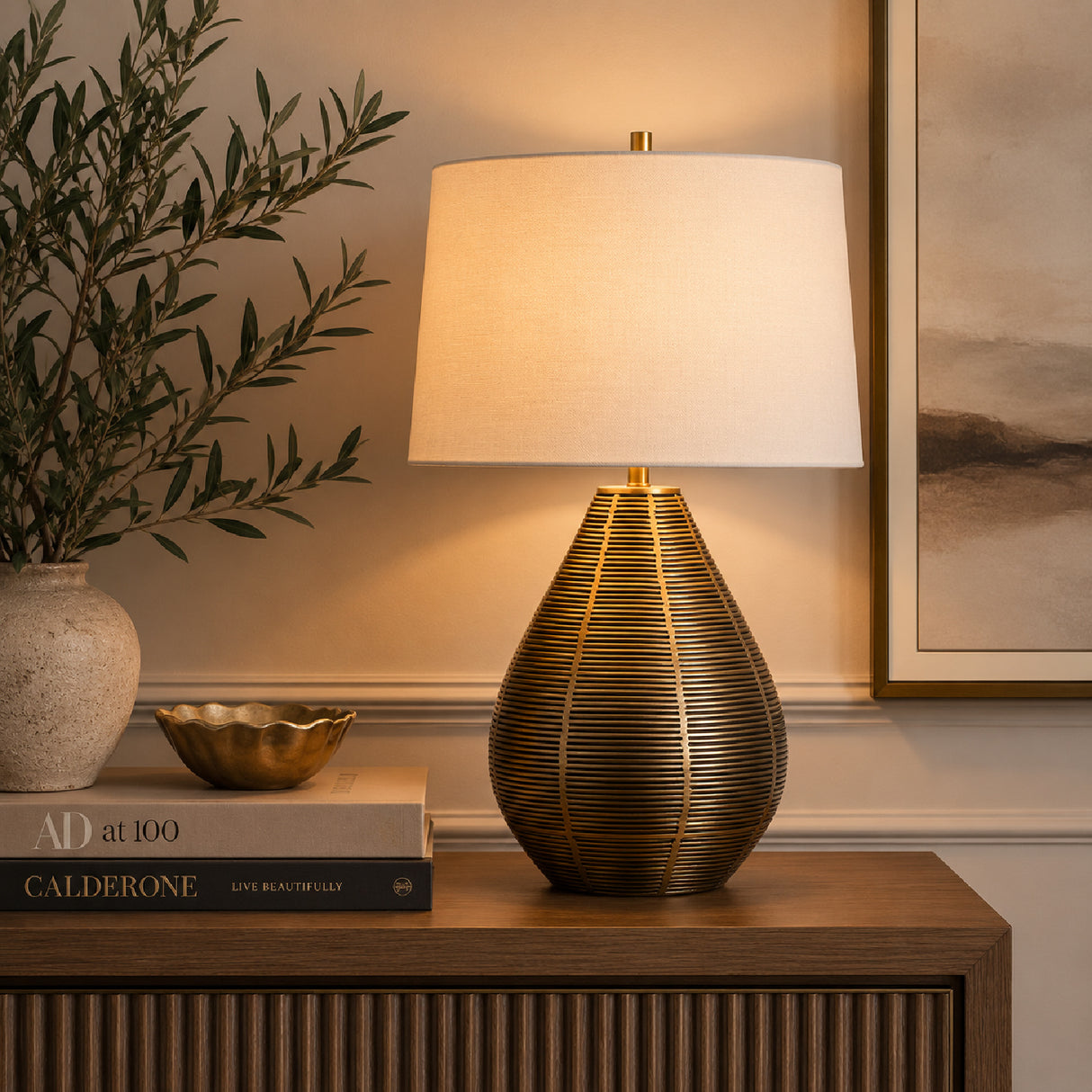 Brass Plated Table Lamp | Oroa.com
