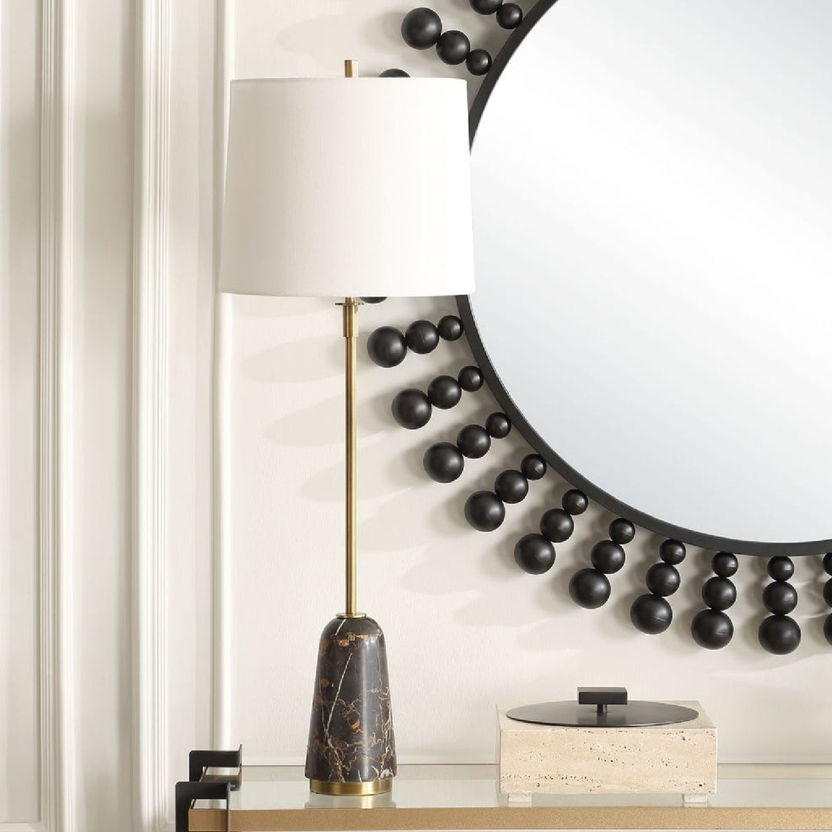 Black Marble Base Buffet Lamp | Oroa.com