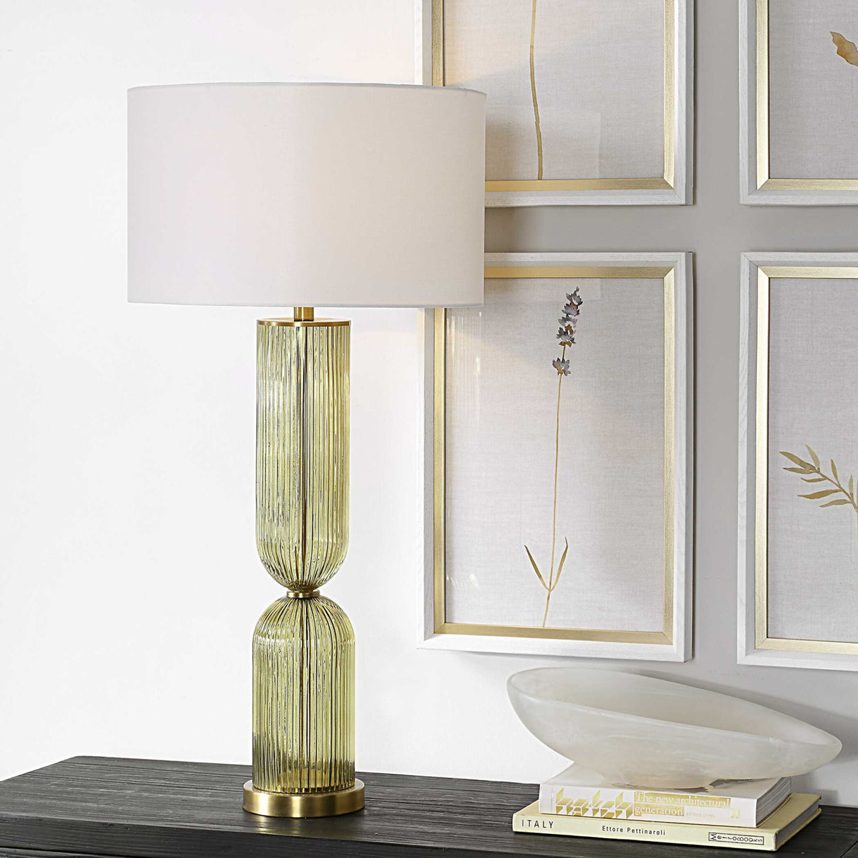 Transparent Green Glass Table Lamp | Oroa.com
