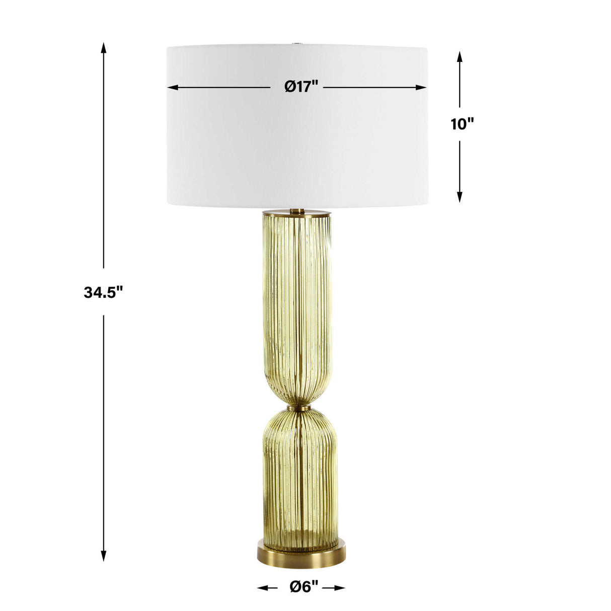 Transparent Green Glass Table Lamp | Oroa.com