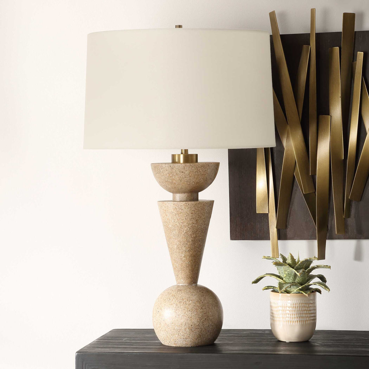 Geometrical Stone Table Lamp | Oroa.com