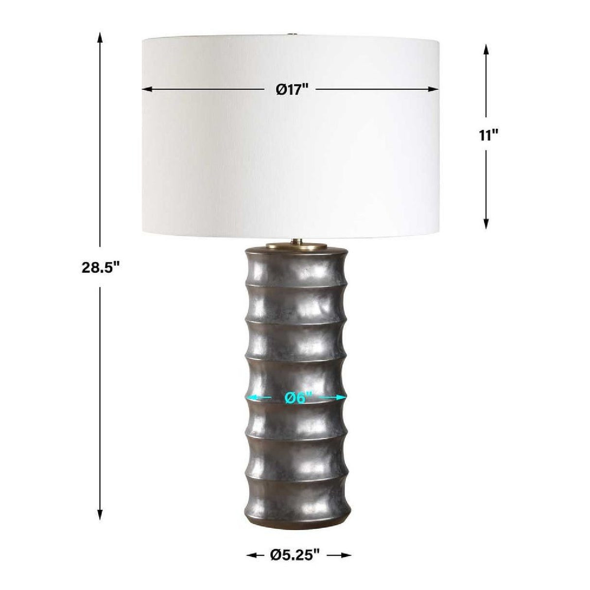 Bronze Porcelain Scalloped Table Lamp | Oroa.com