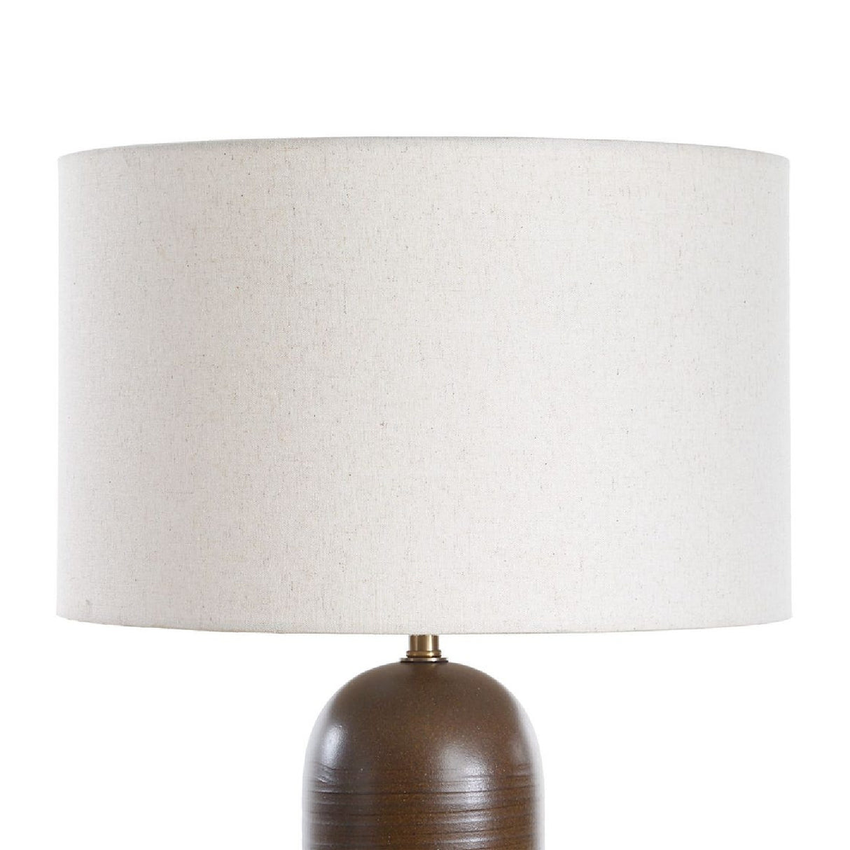 Ridged Brown Ceramic Table Lamp | Oroa.com
