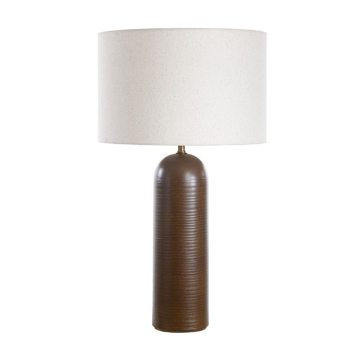 Ridged Brown Ceramic Table Lamp | Oroa.com