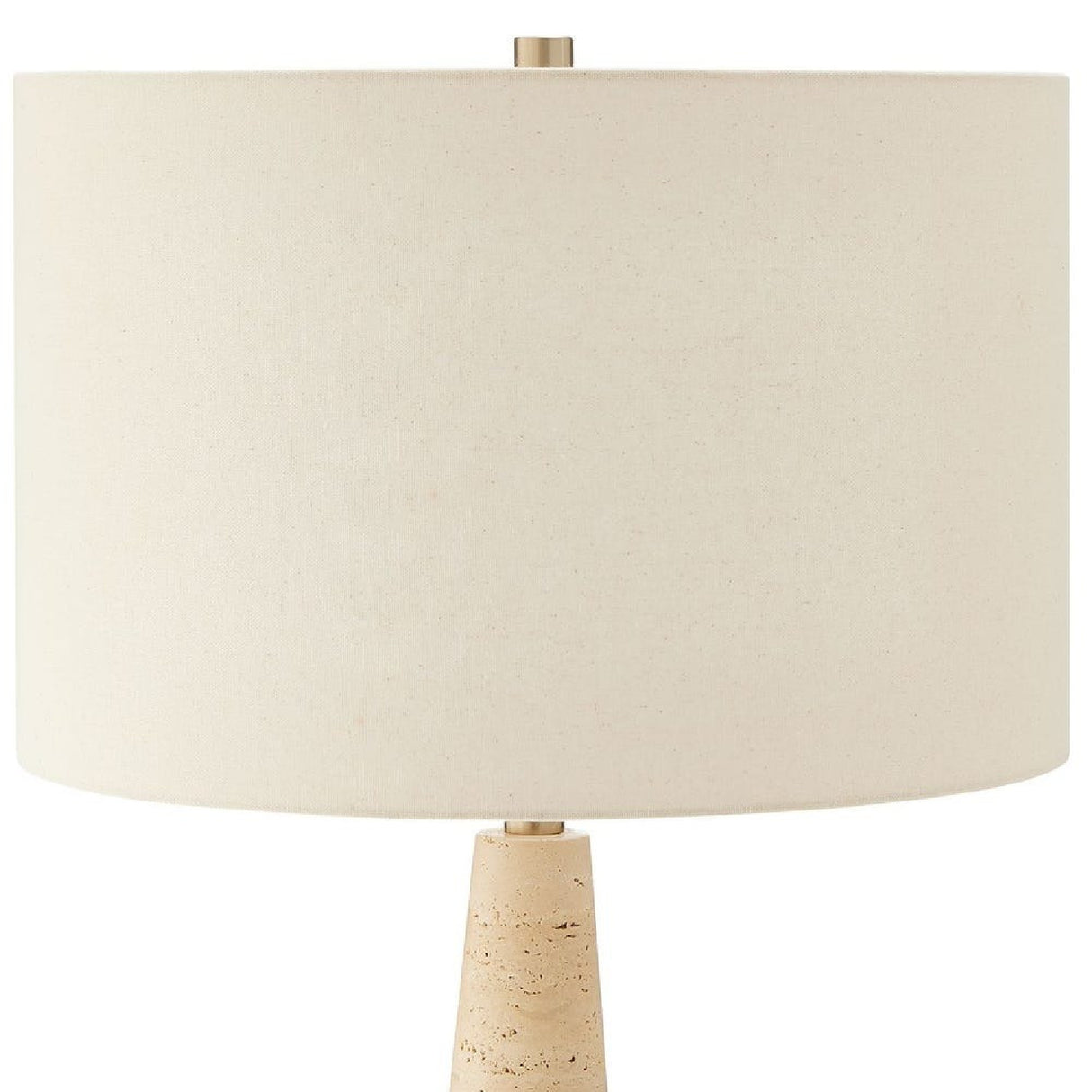 Tapered Beige Travertine Table Lamp | Oroa.com