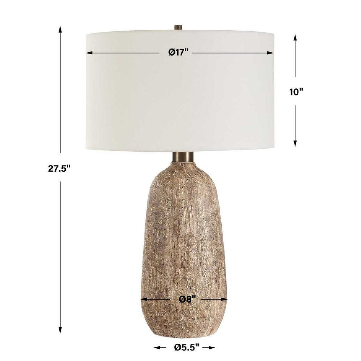 Brown Textured Ceramic Table Lamp | Oroa.com