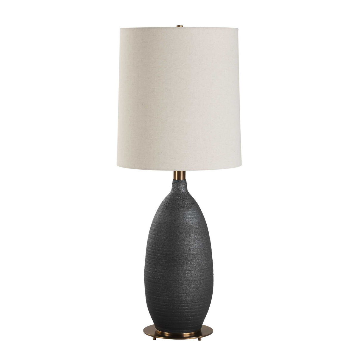 Matte Black Ceramic Table Lamp | Oroa.com