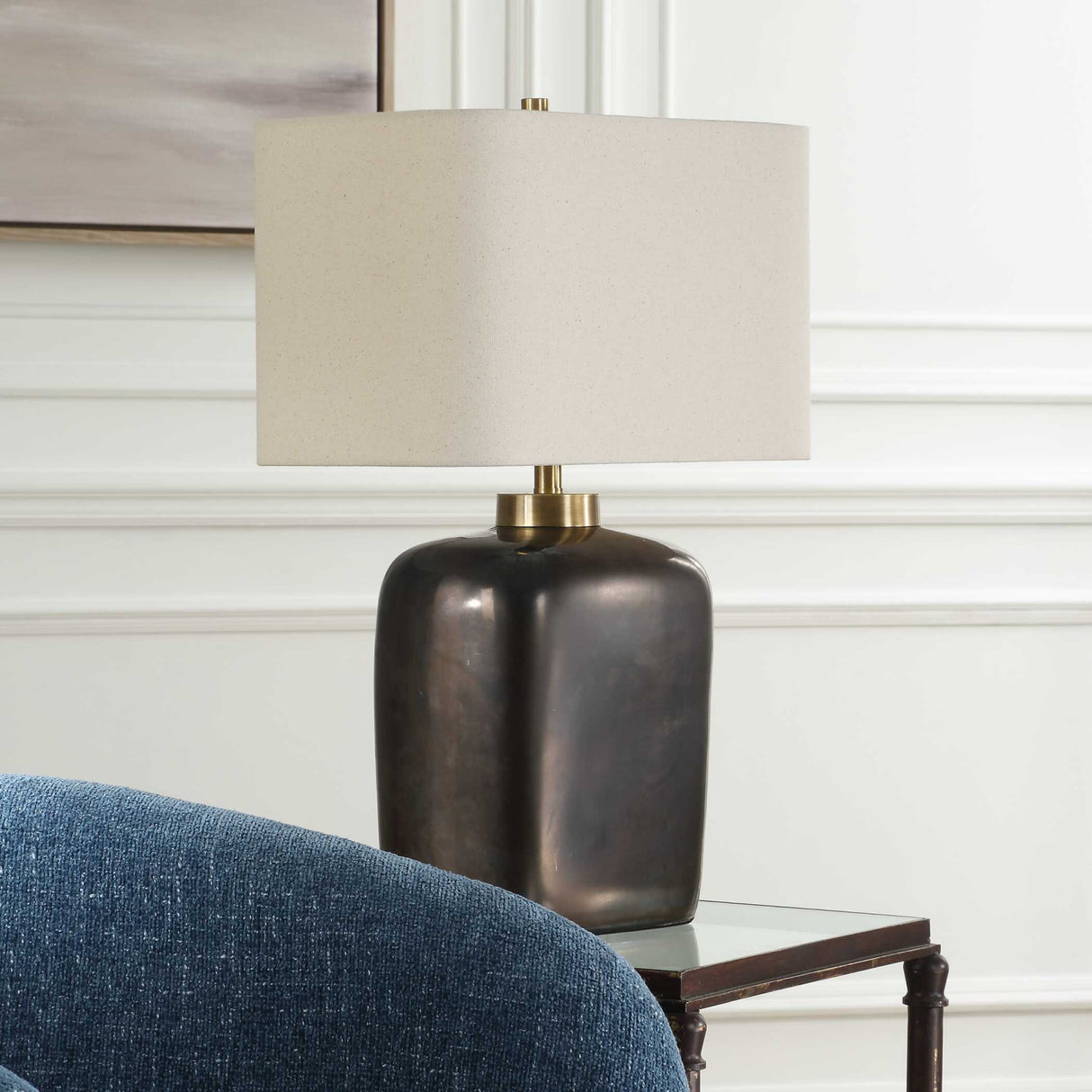 Modern European furniture - Bronze Ceramic Table Lamp - www.oroa.com | Oroa.com