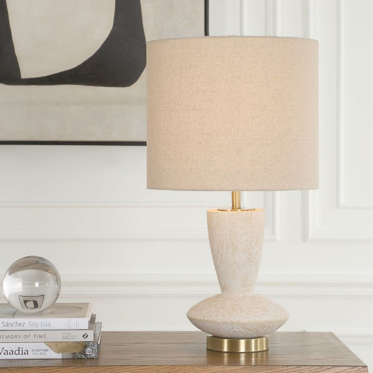 Aged White Ceramic Table Lamp | Oroa.com
