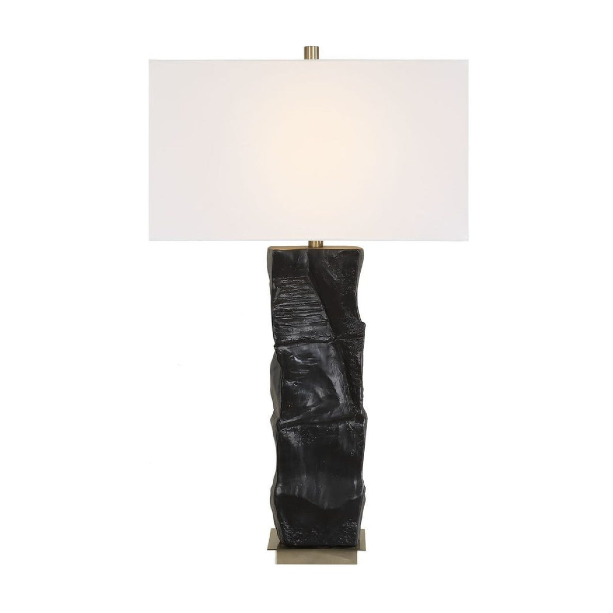 Organic-Shaped Black Ceramic Table Lamp | Oroa.com