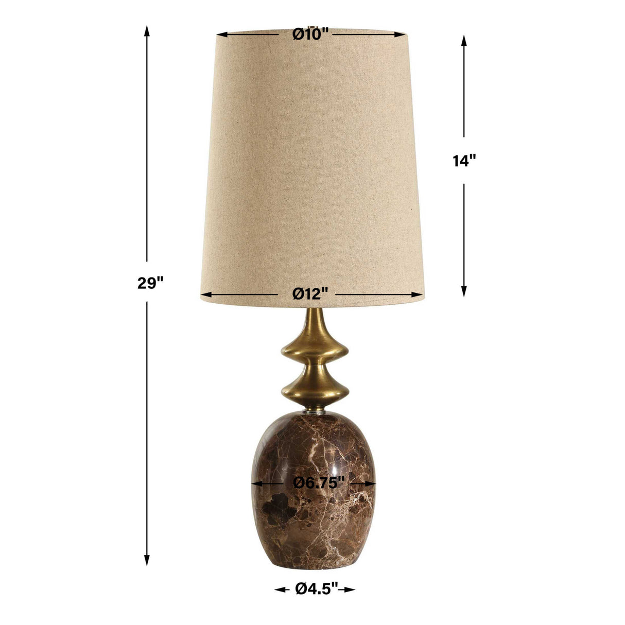 Brown Marble Buffet Lamp | Oroa.com