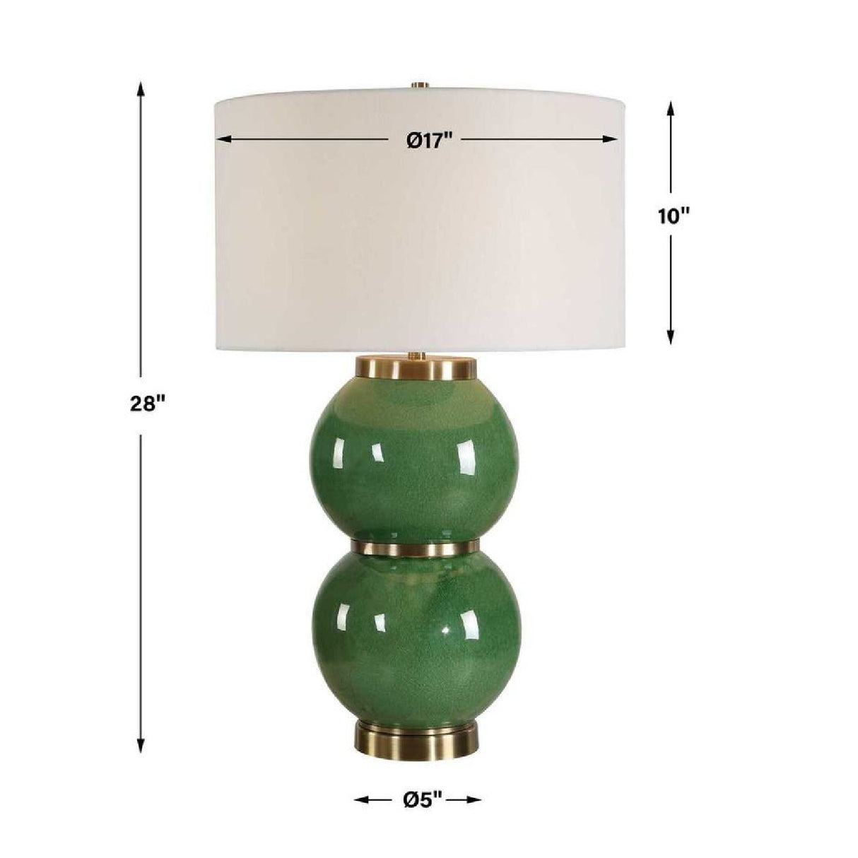 Stacked Green Spheres Table Lamp | Oroa.com