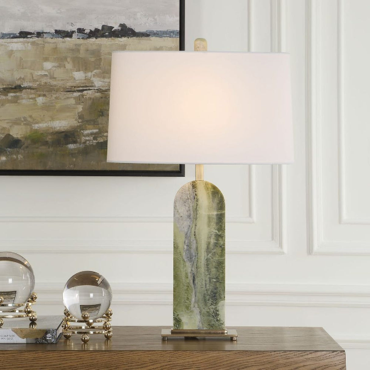 Green Marble Table Lamp | Oroa.com