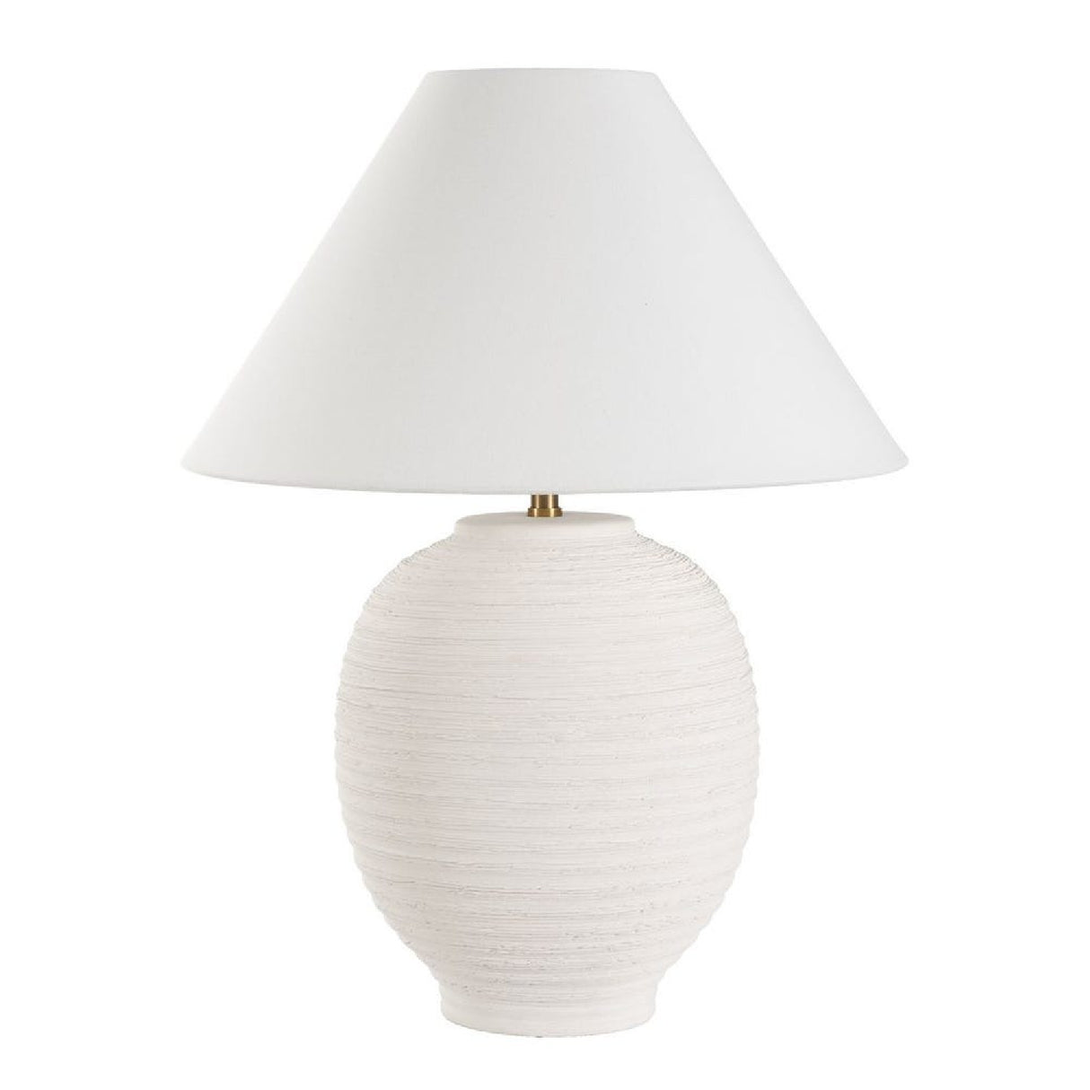 Ridged White Ceramic Table Lamp | Oroa.com