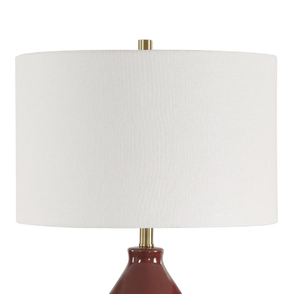 Red Glazed Ceramic Table Lamp | Oroa.com
