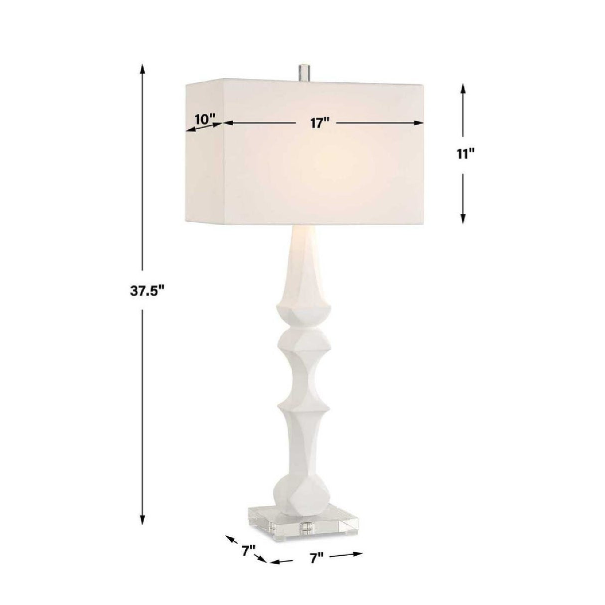 White Sculptural Table Lamp | Oroa.com