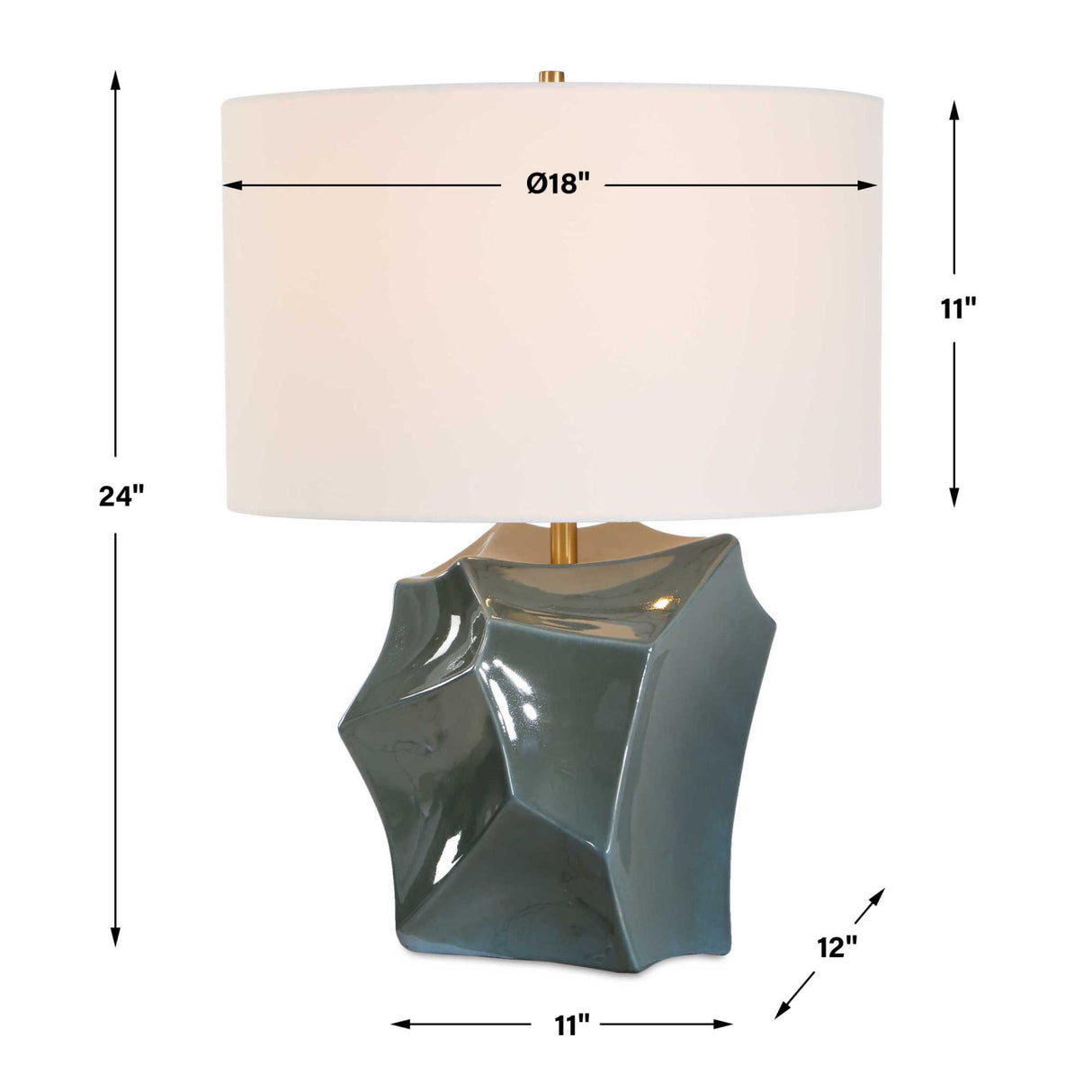 Faceted Bronze Ceramic Table Lamp | Oroa.com
