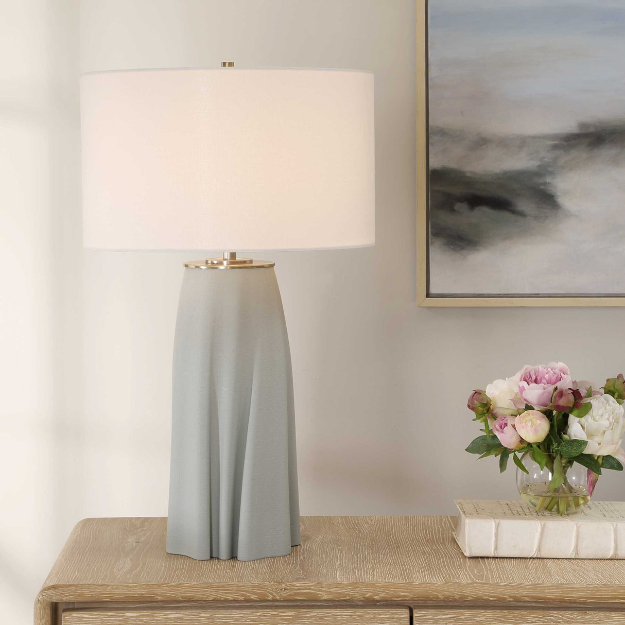 Light Blue Ceramic Table Lamp | Oroa.com