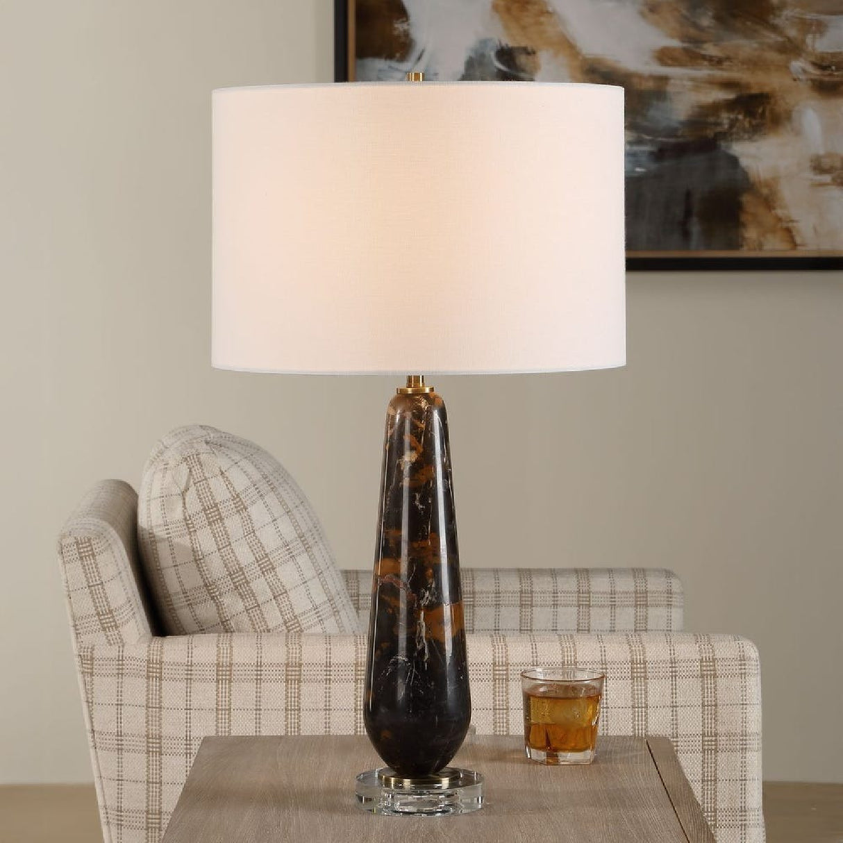 Dark Marble Table Lamp | Oroa.com