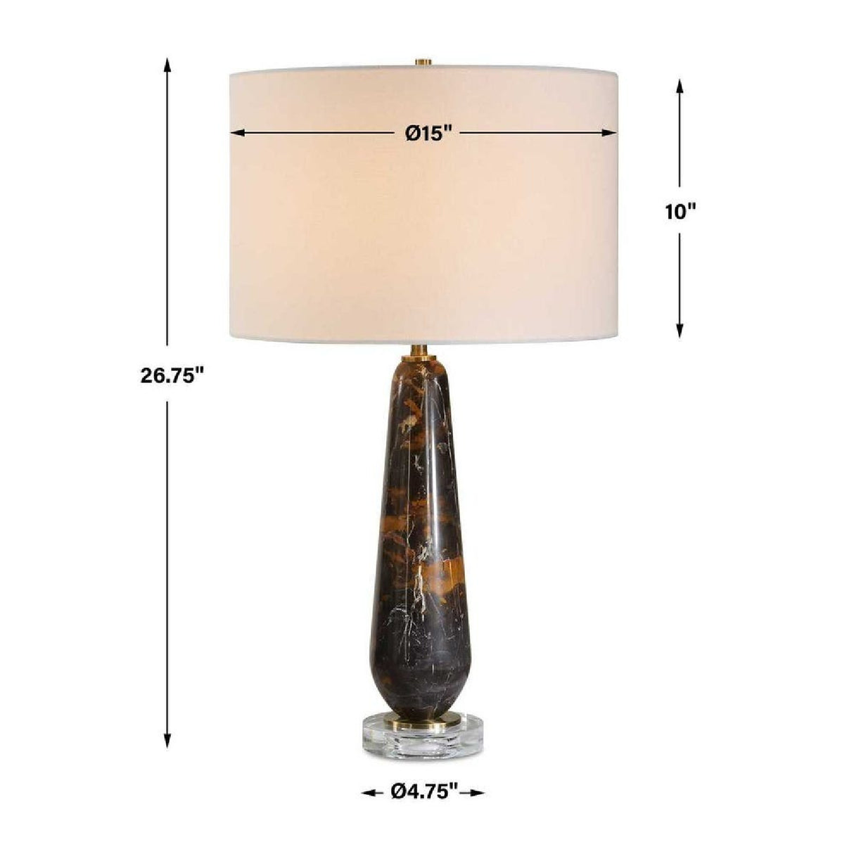 Dark Marble Table Lamp | Oroa.com