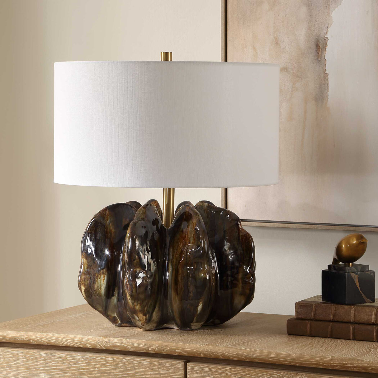 Organic-Shaped Ceramic Table Lamp | Oroa.com
