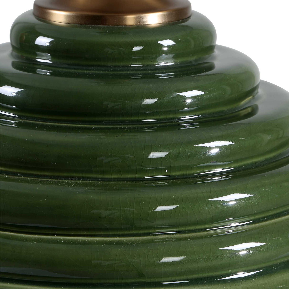 Ribbed Green Ceramic Table Lamp | Oroa.com