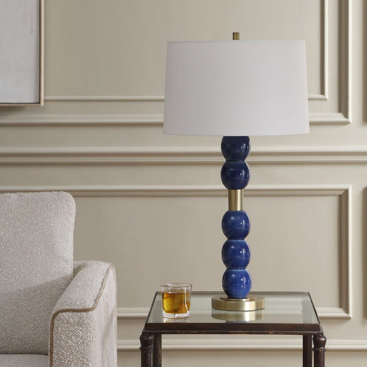 Stacked Blue Orbs Table Lamp | Oroa.com