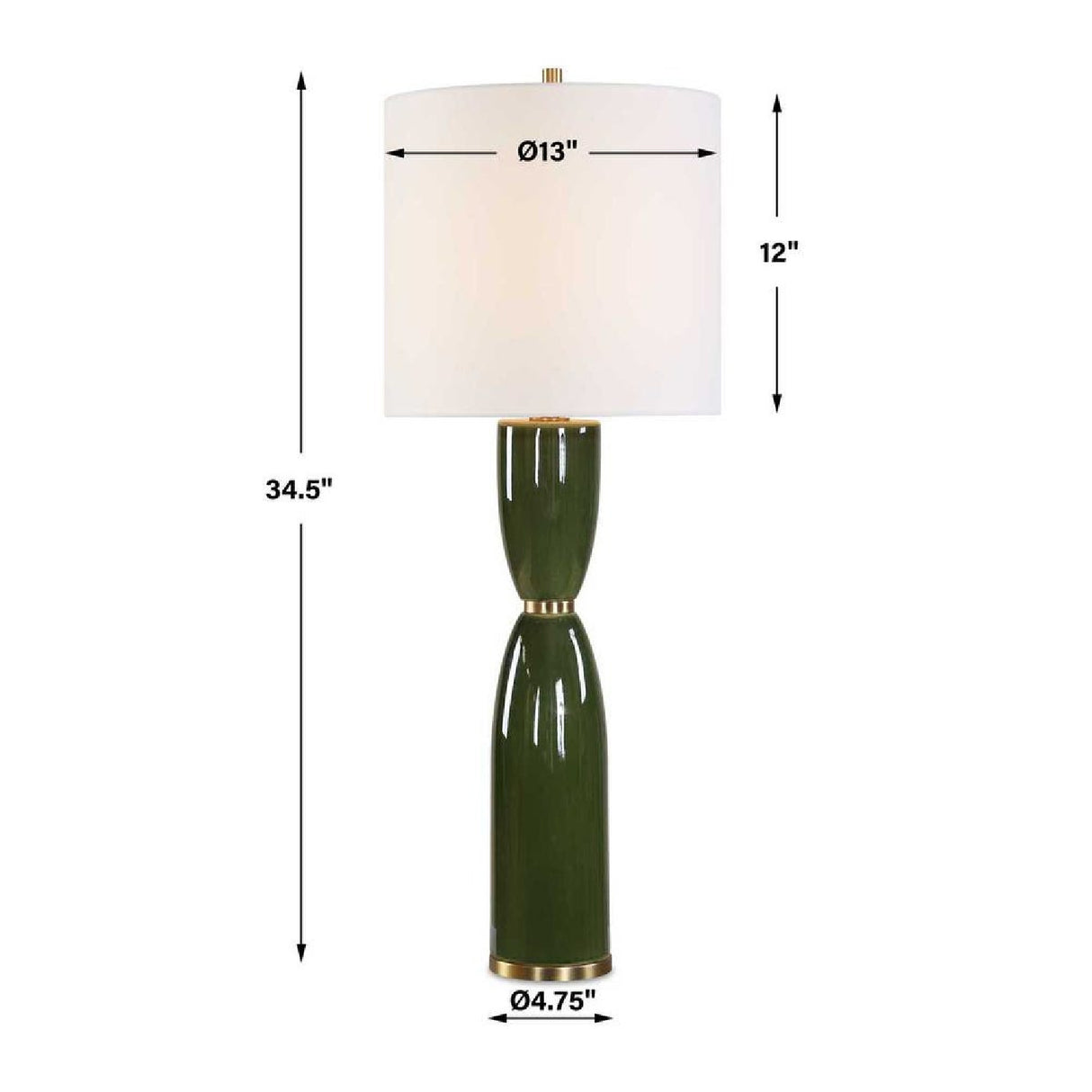 Green Hourglass Table Lamp | Oroa.com