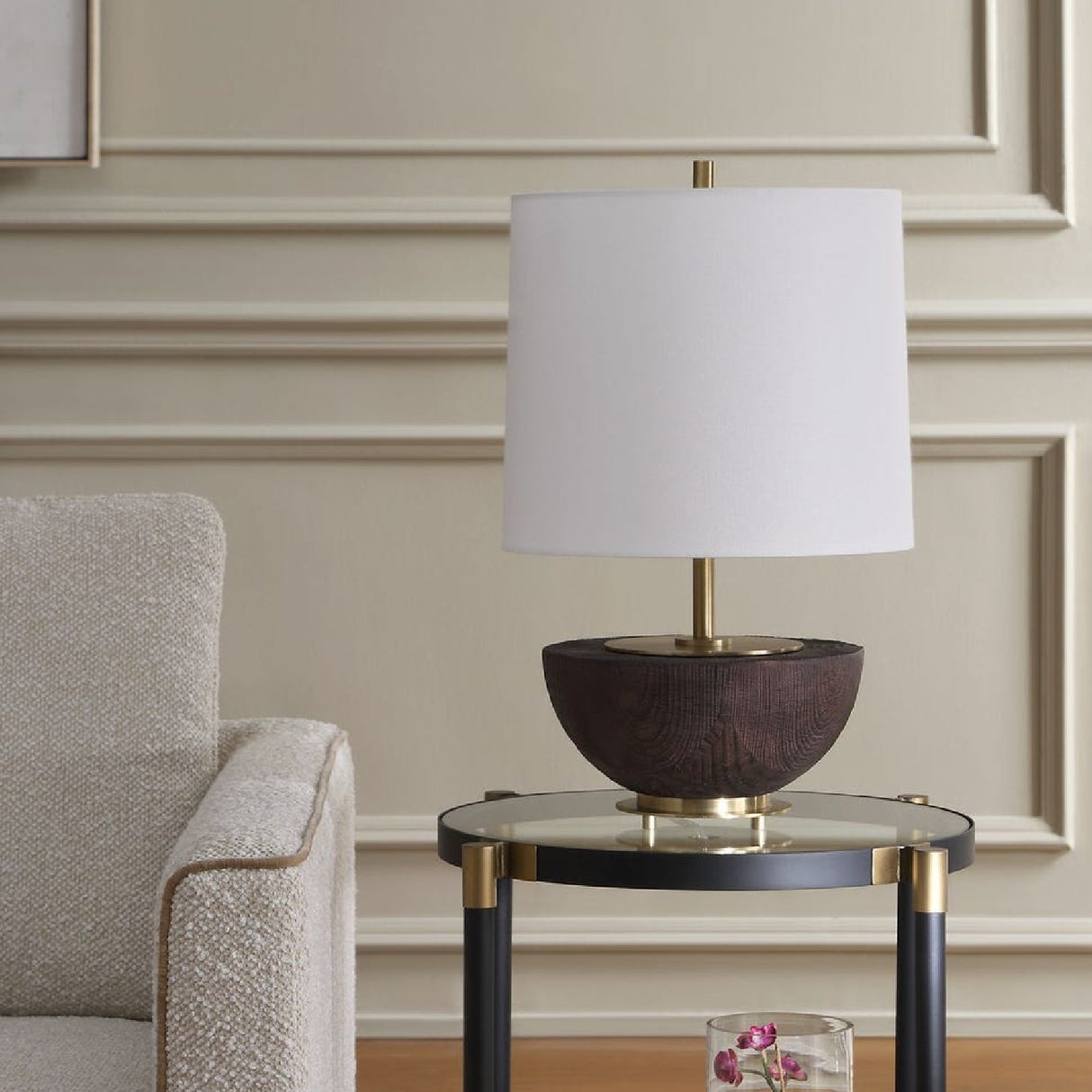 Mahogany Finished Base Table Lamp | Oroa.com