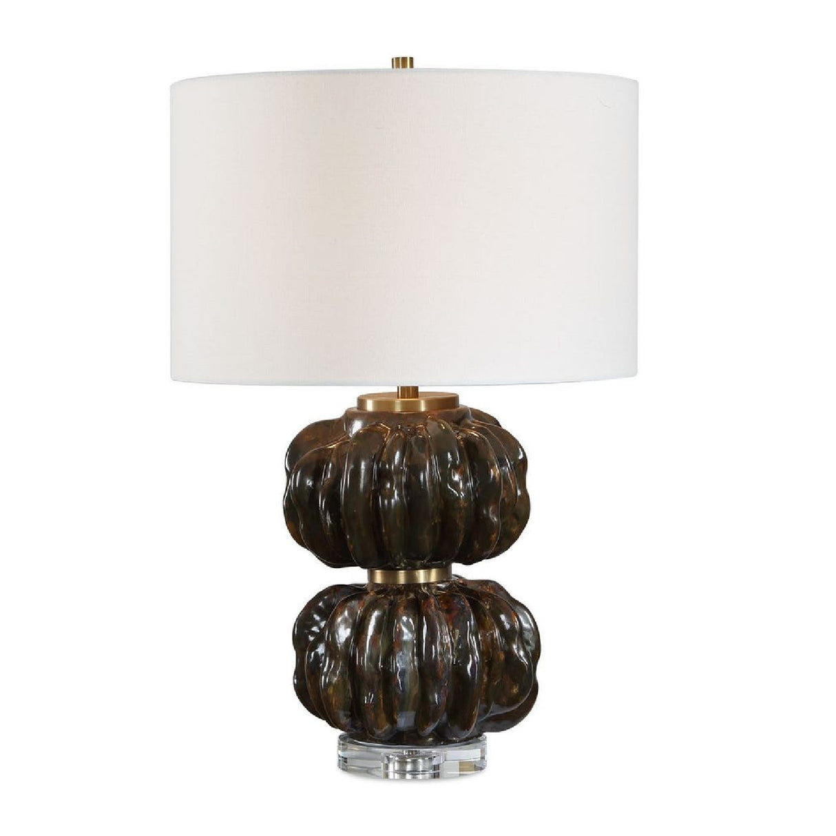 Stacked Fluted Ceramic Table Lamp | Oroa.com