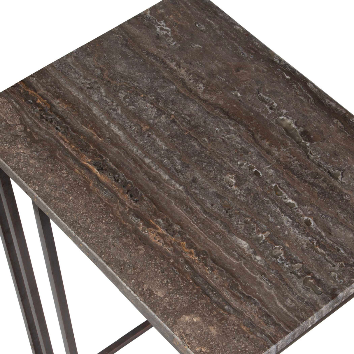 Travertine Pull-Up Accent Table | Oroa.com