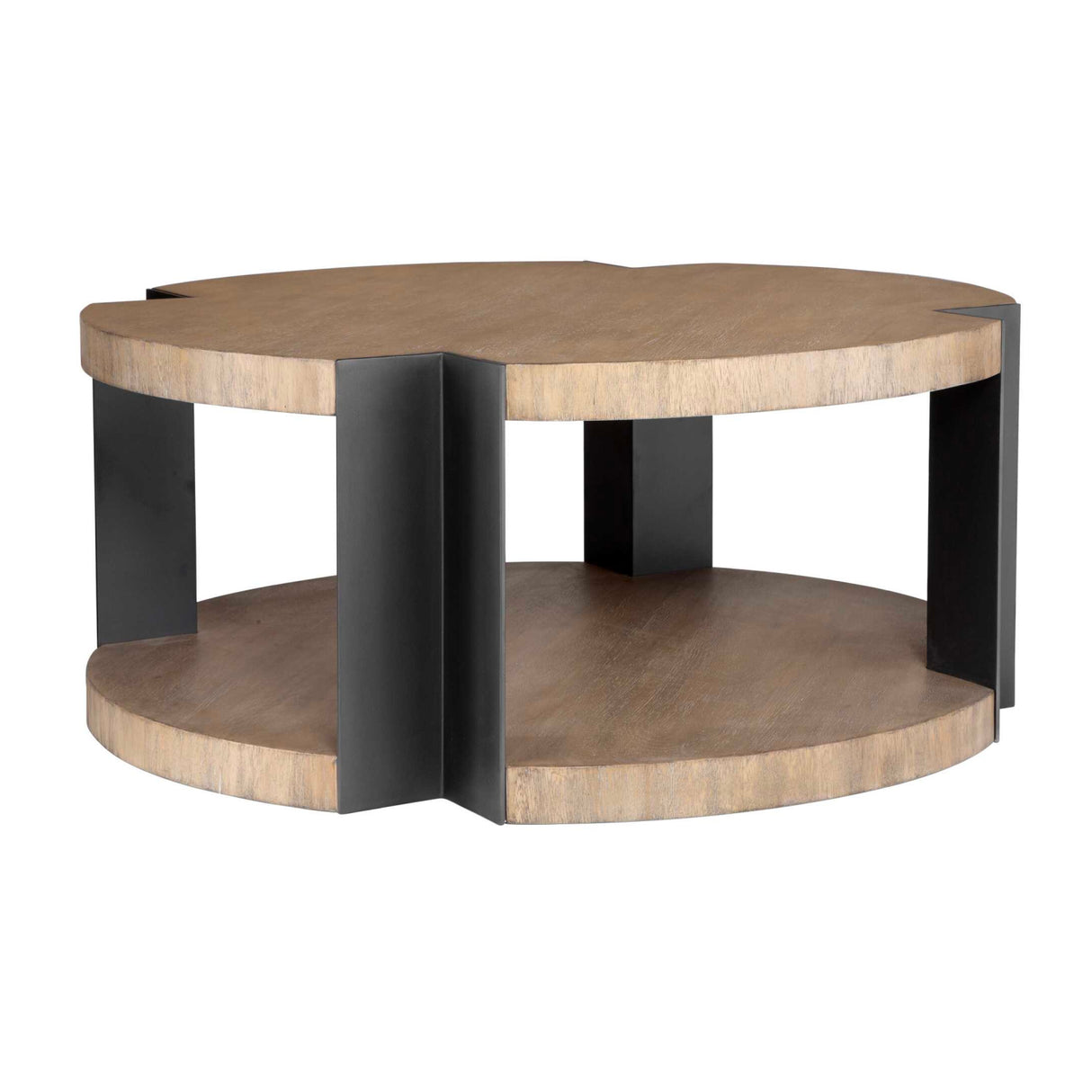 Round Natural Wood Coffee Table | Oroa.com