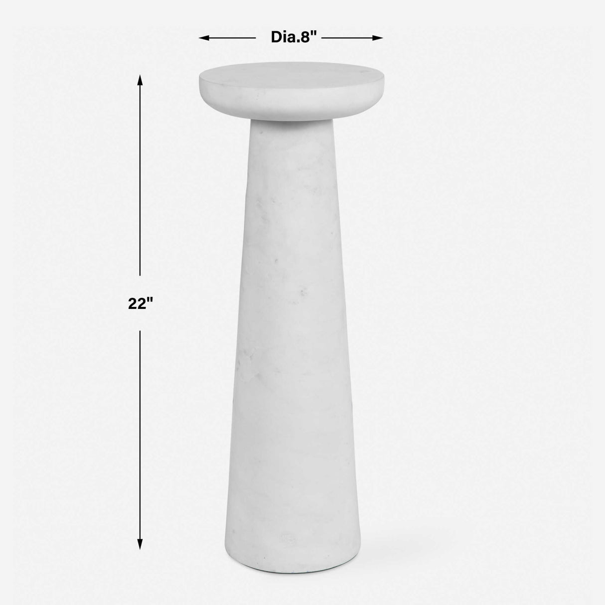 White Marble Indoor/Outdoor Drink Table | Oroa.com