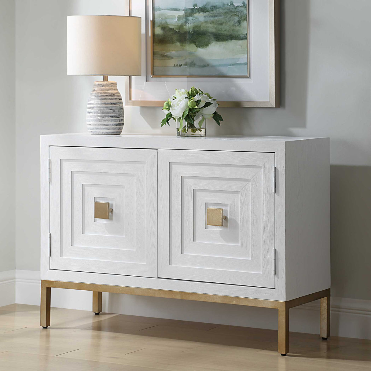 Fir Wood 2-Door Cabinet | Oroa.com