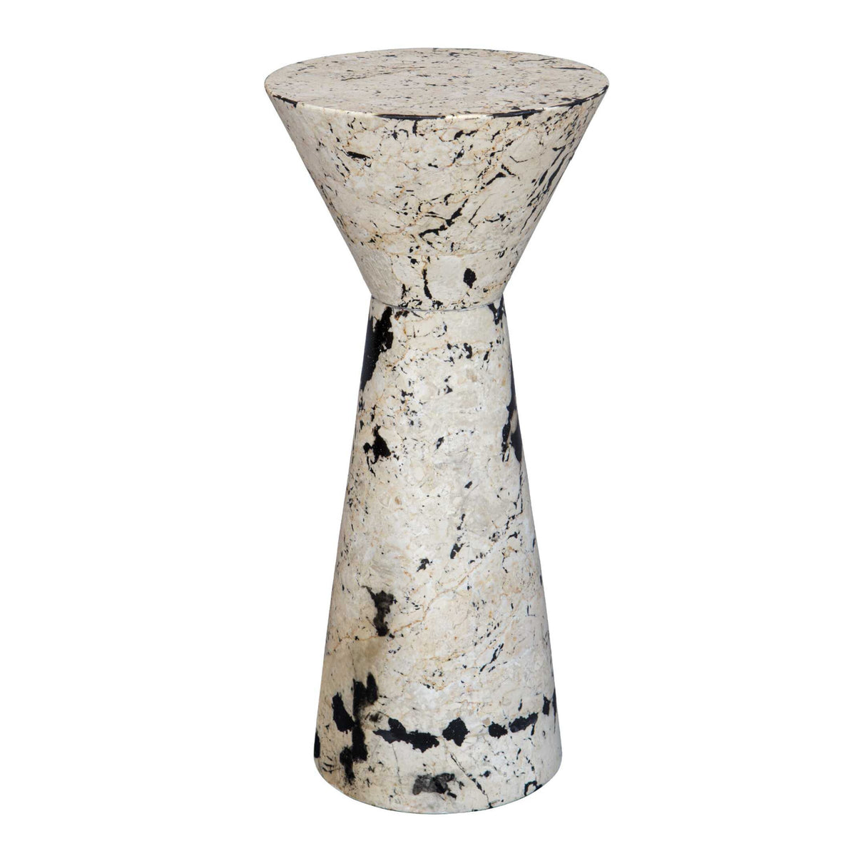Limestone Hourglass Indoor/Outdoor Drink Table | Oroa.com
