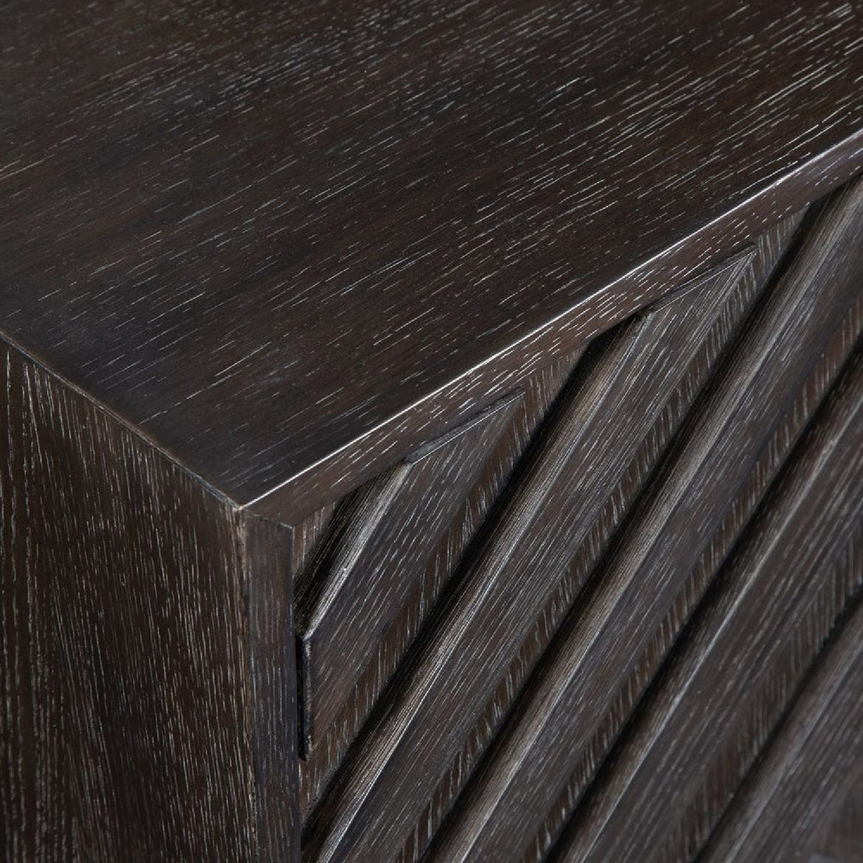 Oak Chevron 4-Door Cabinet | Oroa.com