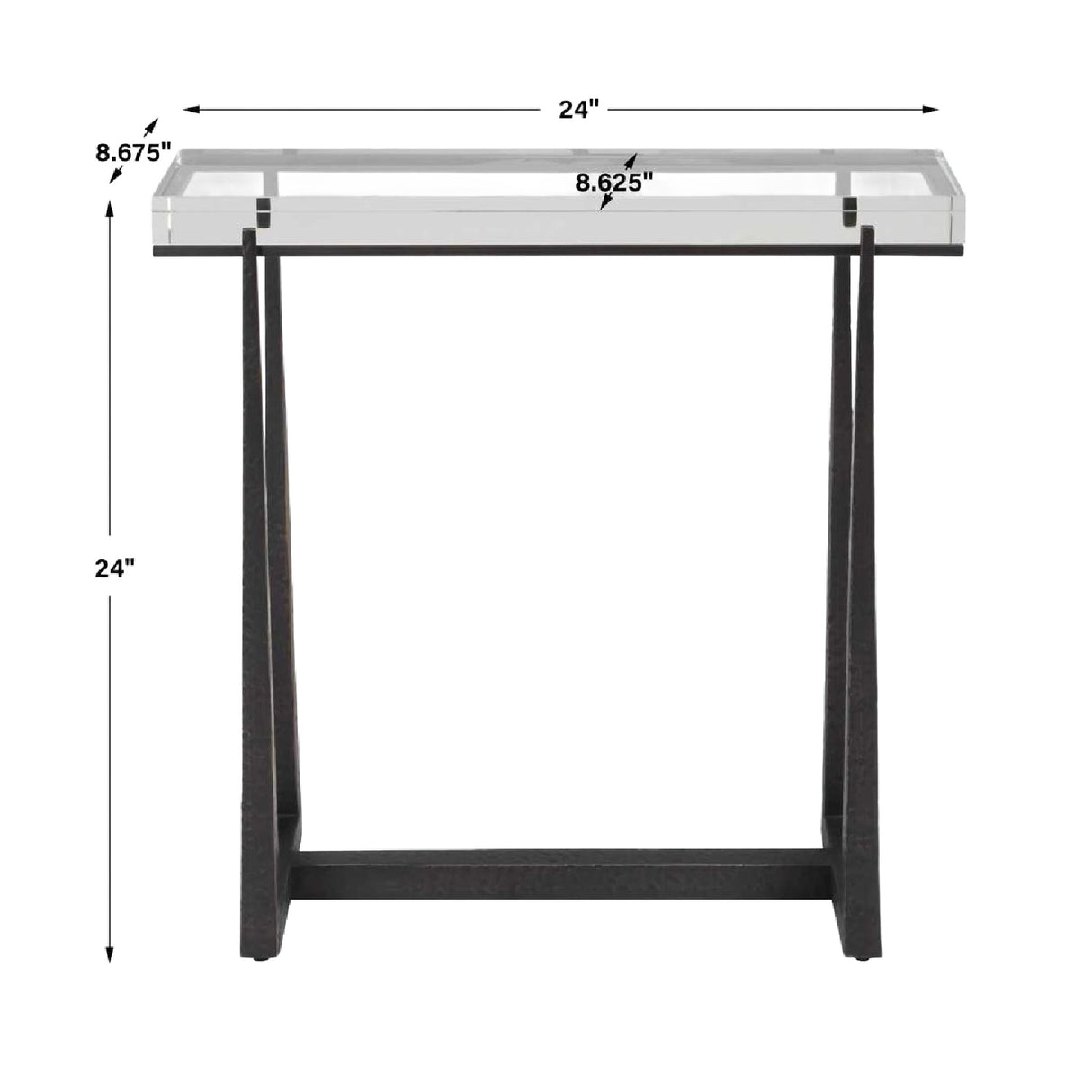 Crystal Top Accent Table | Oroa.com