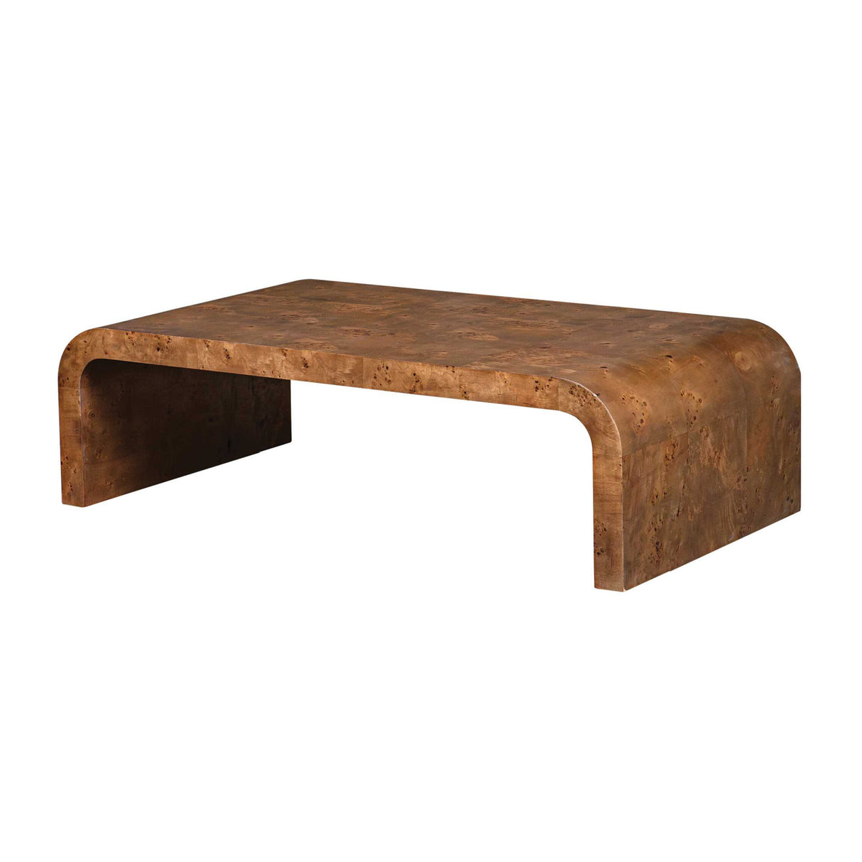 Burl Veneer Curved Coffee Table | Oroa.com