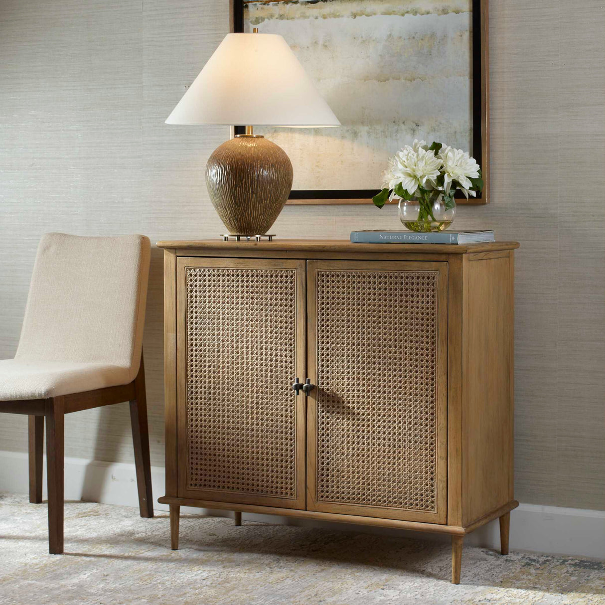 Rattan Cane 2-Door Cabinet | Oroa.com