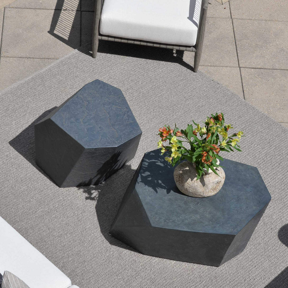 Faceted Concrete Indoor/Outdoor Coffee Table | Oroa.com