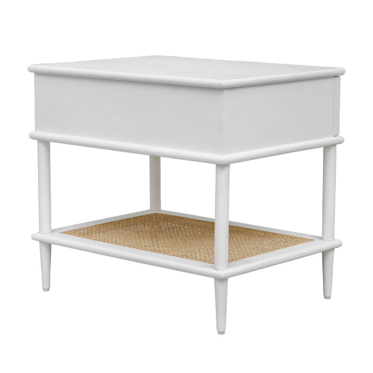 Rattan Cane 1-Drawer Side Table | Oroa.com
