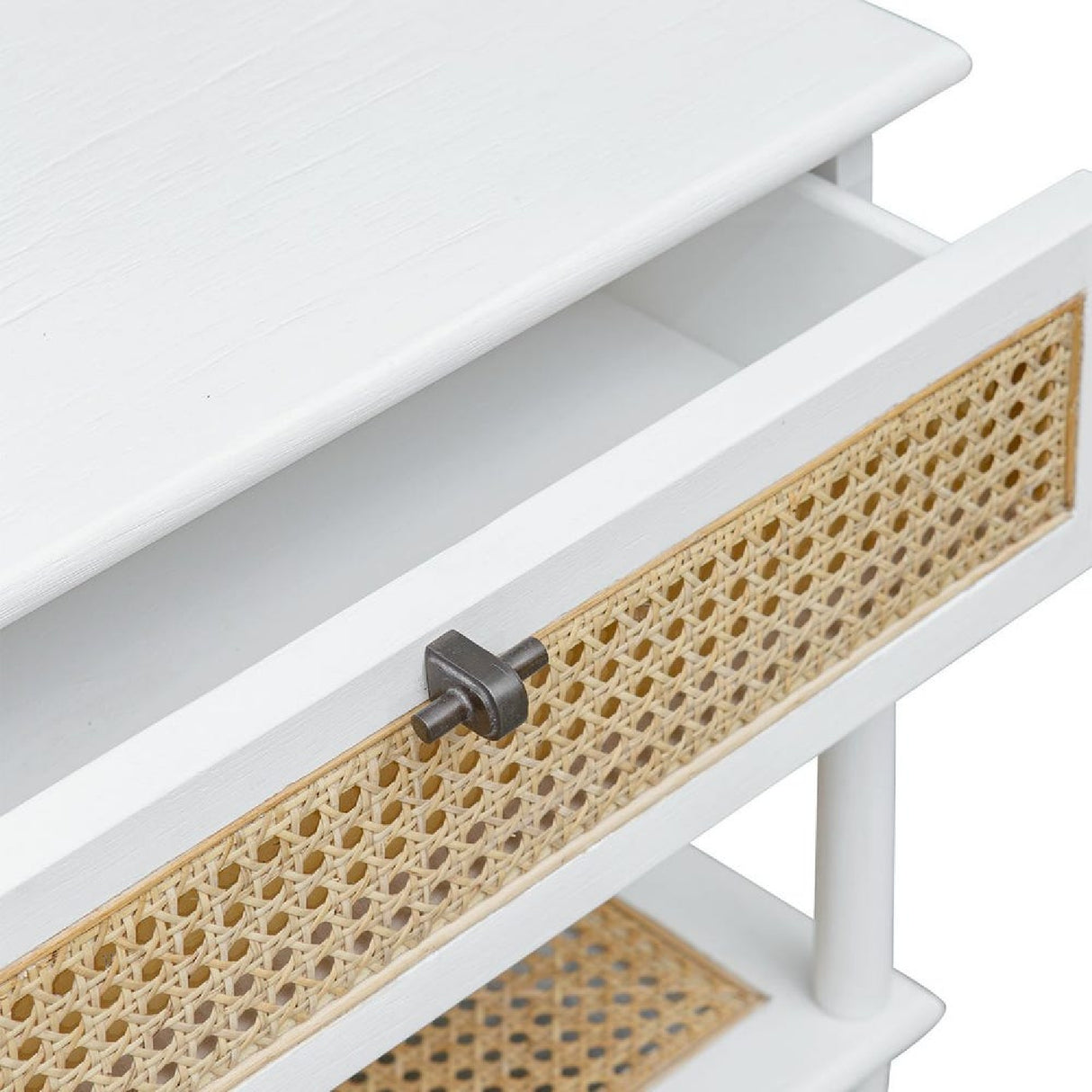 Rattan Cane 1-Drawer Side Table | Oroa.com