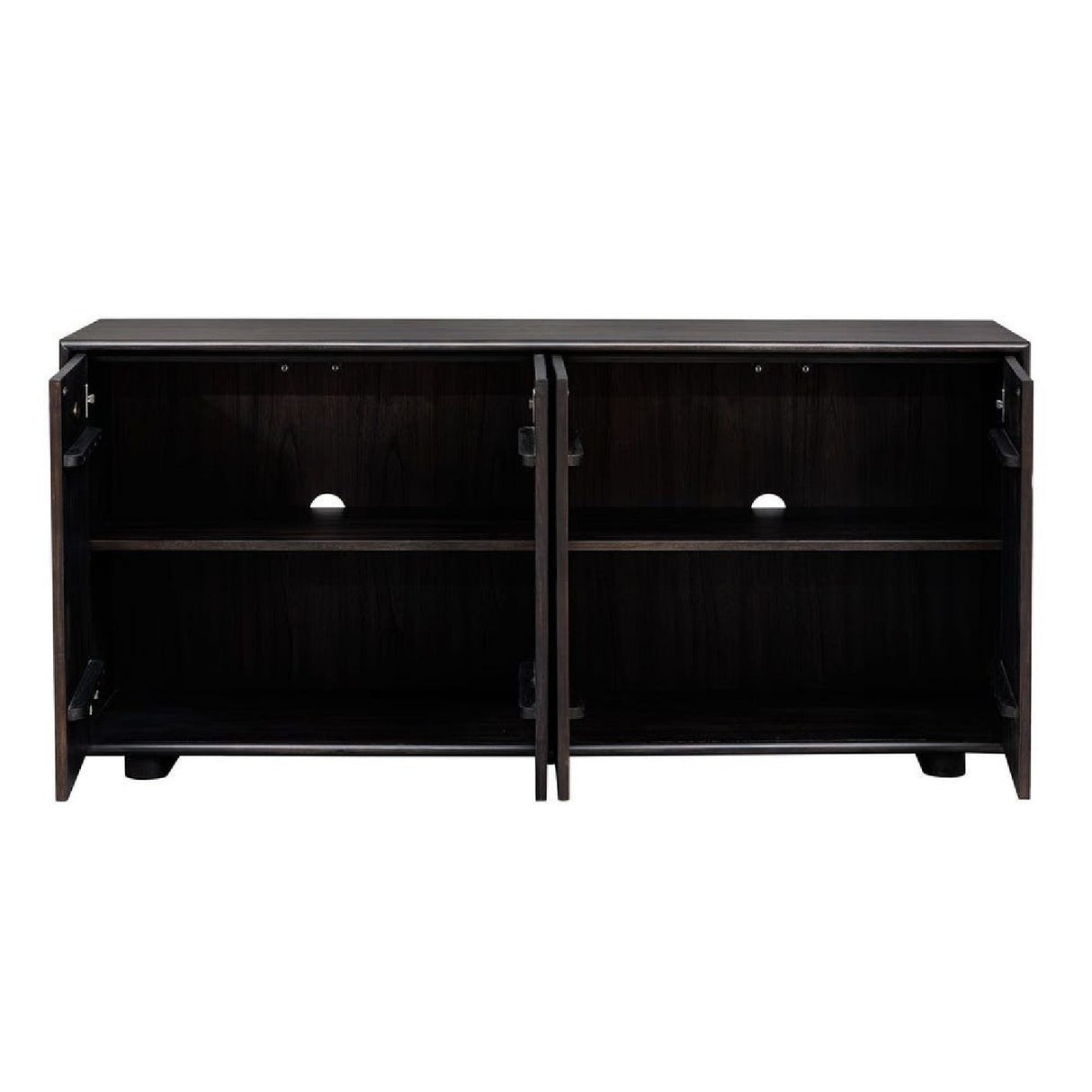 Black Chiseled 4-Door Cabinet | Oroa.com