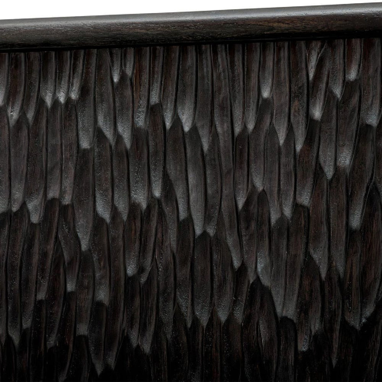 Black Chiseled 4-Door Cabinet | Oroa.com