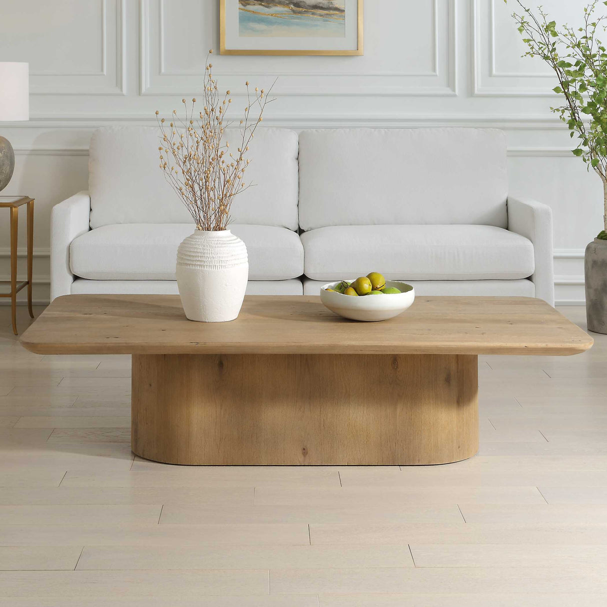 Solid Oak Minimalist Coffee Table | Oroa.com